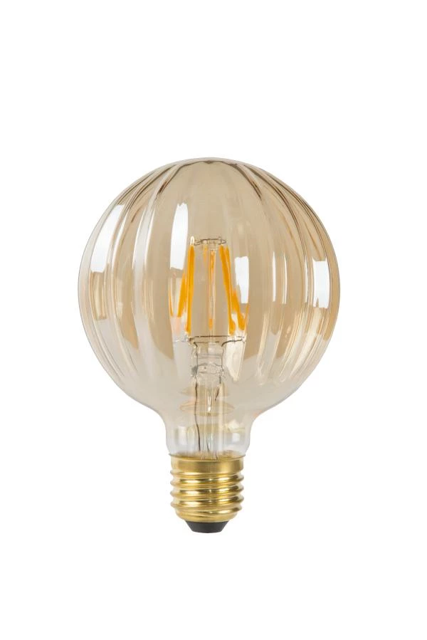 Lucide STRIPED - Ampoule filament - Ø 9,5 cm - LED - E27 - 1x6W 2200K - Ambre - éteint